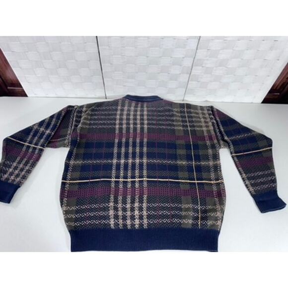 "Woods & Gray" Men's Sweater, 100% Cotton, Grandpa, Geometric Pattern, Size LG - Picture 6 of 7